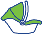 Car seat safety icon