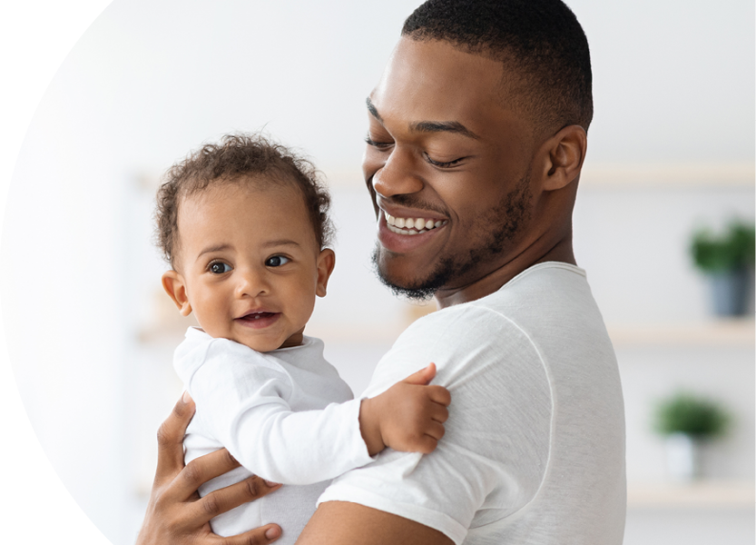 Father holding his baby