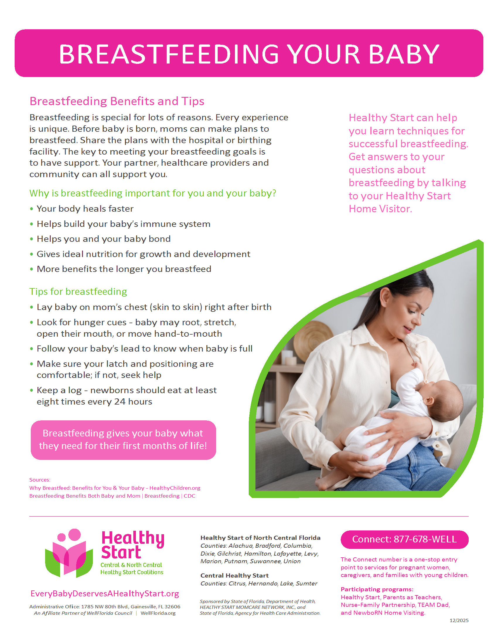 Healthy Start Breastfeeding Your Baby guide preview