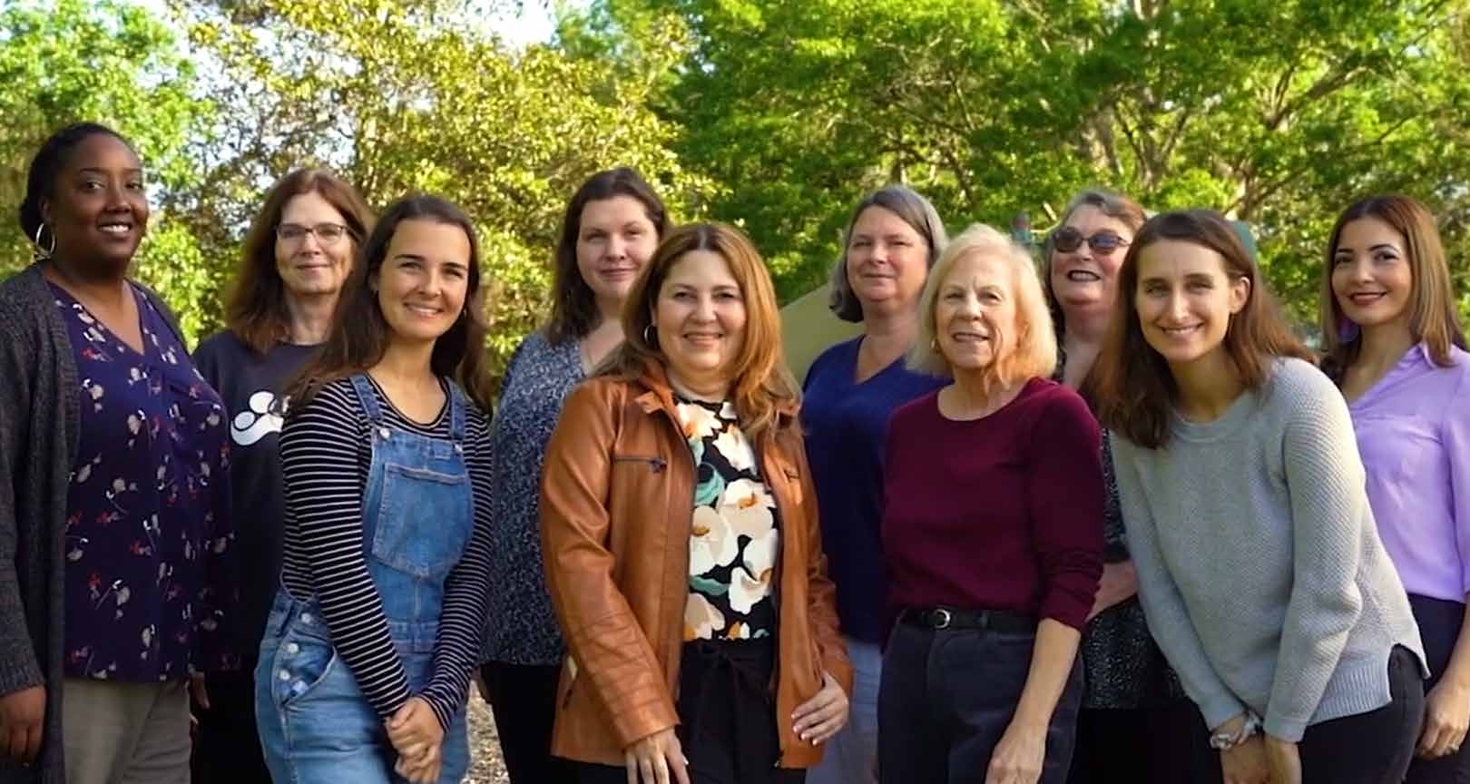 Healthy Start Coalition team members gathered outdoors