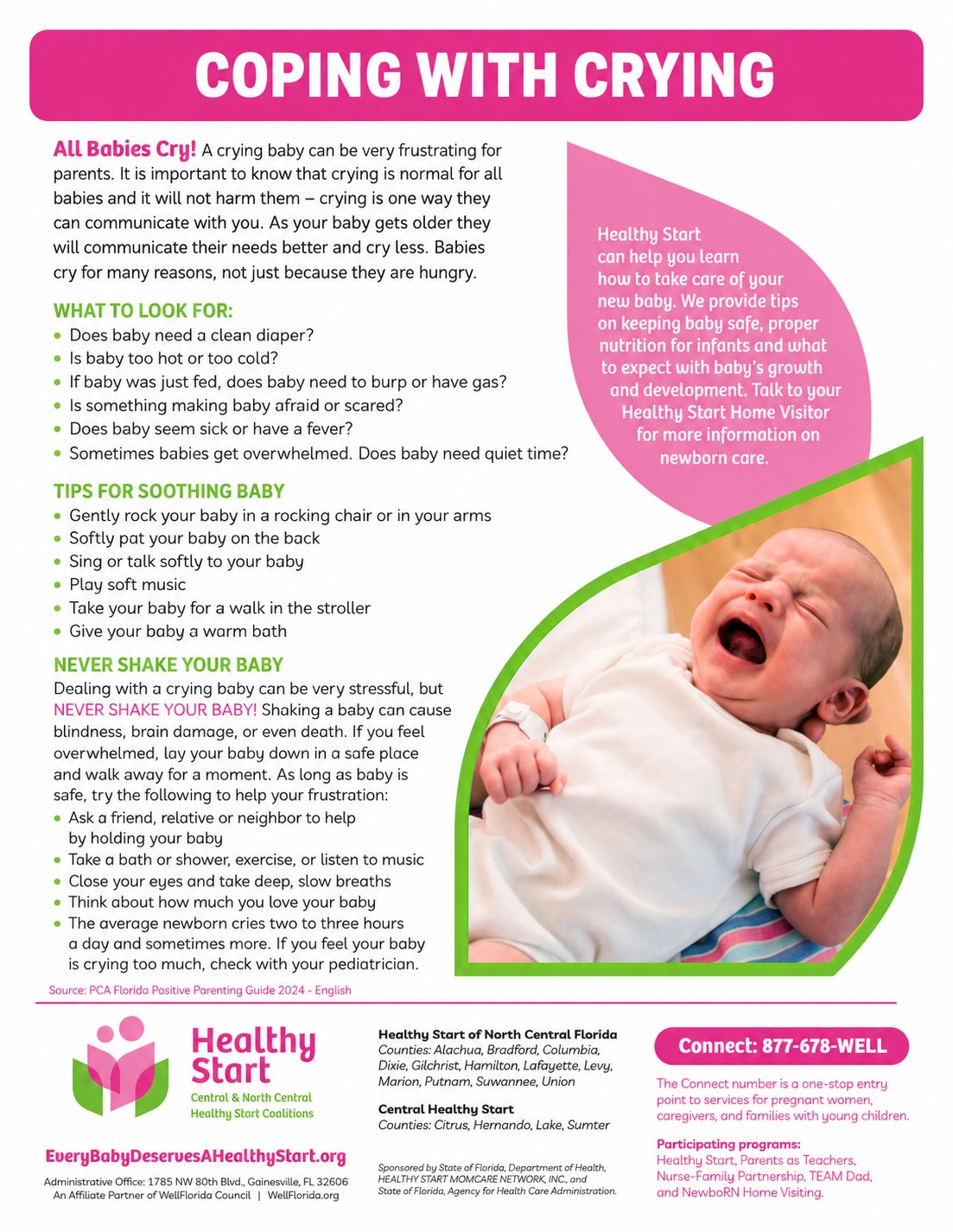 Coping with Crying Healthy Start tip sheet preview